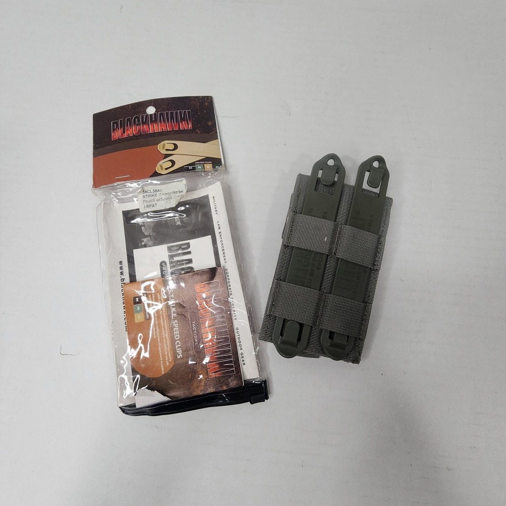 BLACKHAWK S.T.R.I.K.E. W/ Speed Clips, Single Mg Pouch (Holds 2) New OD Camo